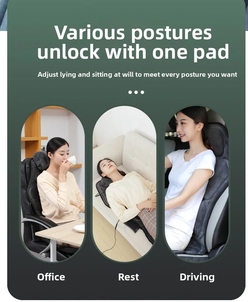 Heated Back Massage Chair with Deep Tissue Kneading Cushion
