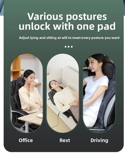 Heated Back Massage Chair with Deep Tissue Kneading Cushion