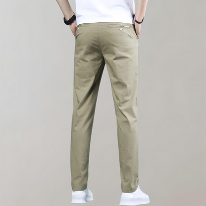 Men's Slim Fit Chino Pants Breathable Water Resistant Golf Trousers