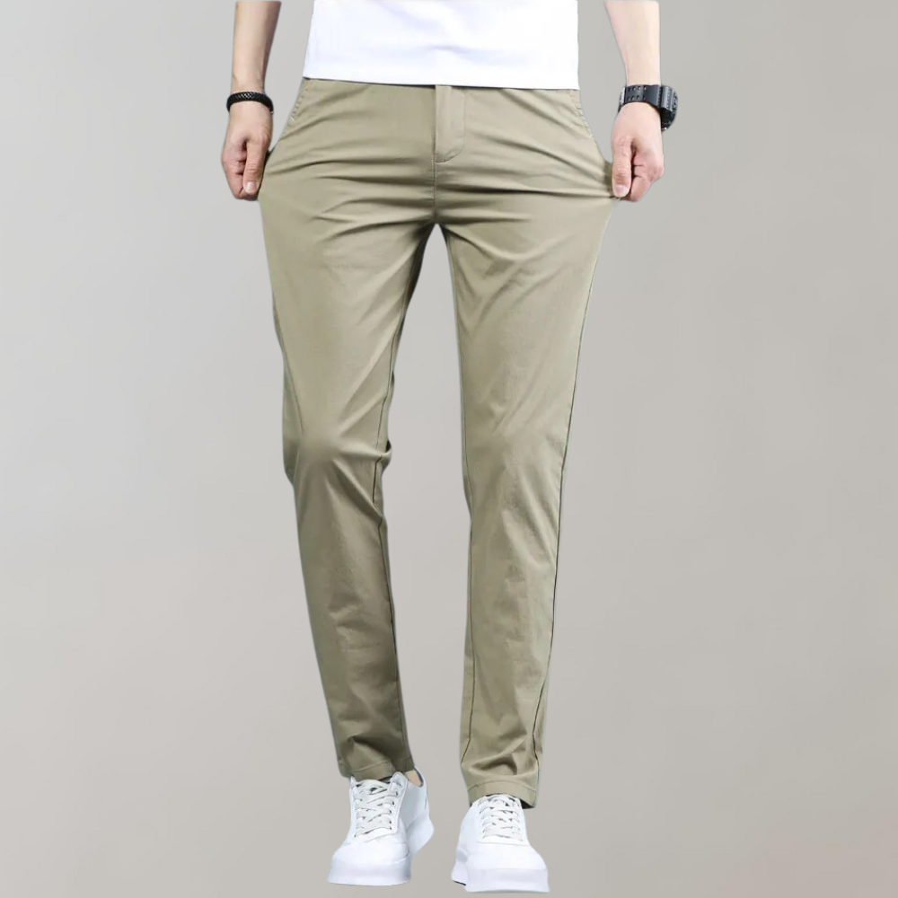 Men's Slim Fit Chino Pants Breathable Water Resistant Golf Trousers - Luxivelle