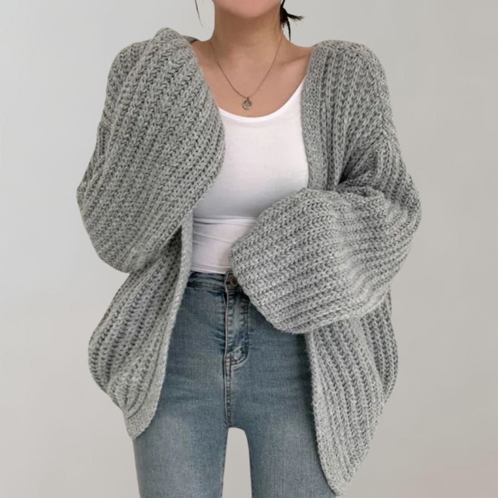 Cozy Oversized Open Front Cardigan for Women