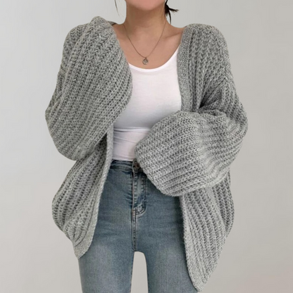 Cozy Oversized Open Front Cardigan for Women