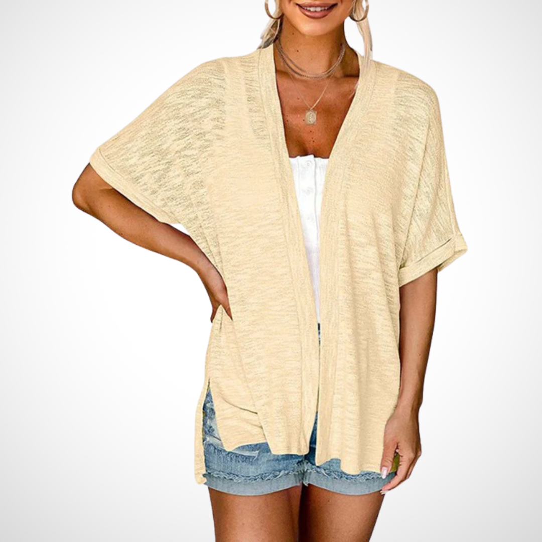 Chic Lightweight Short Sleeve Open Cardigan - Luxivelle
