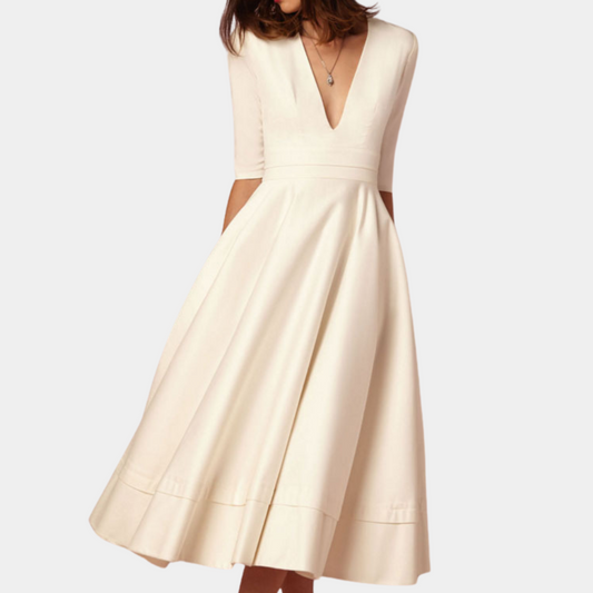 Timeless Floral Knee Length Dress - Luxivelle