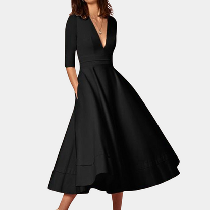 Timeless Floral Knee Length Dress