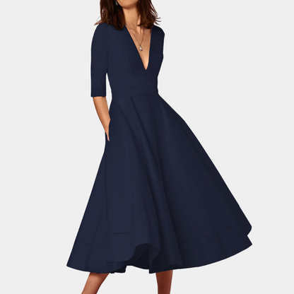 Timeless Floral Knee Length Dress