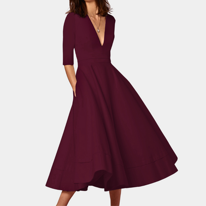 Timeless Floral Knee Length Dress