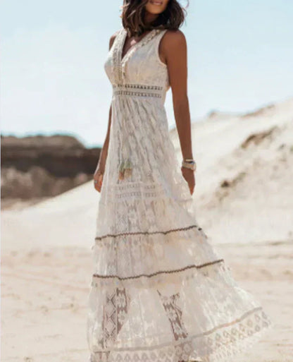 Chic Floral Embroidered Dress