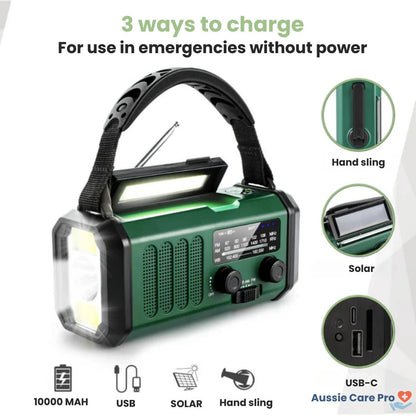 Portable Solar Powered Emergency Radio Kit
