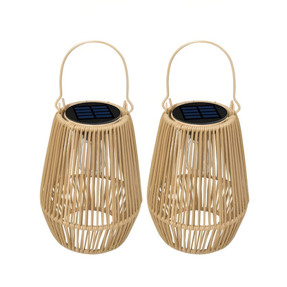 Outdoor Bamboo Solar Powered Lantern Light