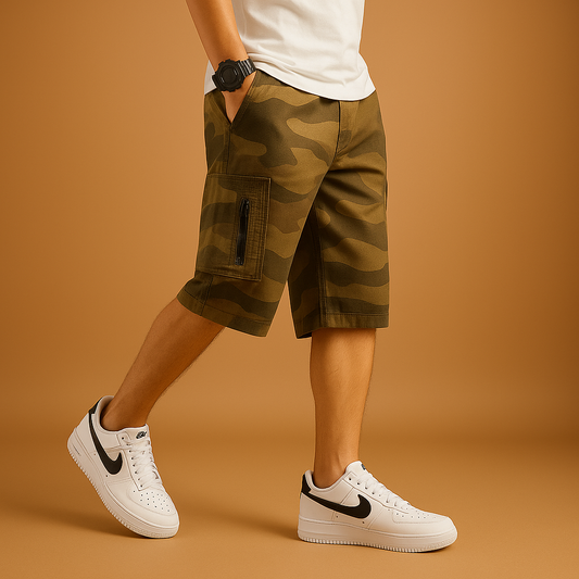 Tactical Khaki Shorts for Men with Extra Pockets - Luxivelle