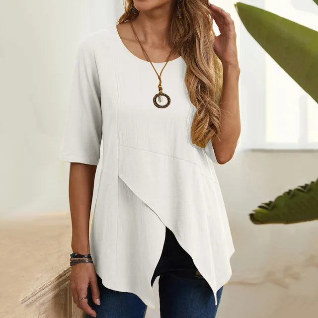 Classic Ladies Simple Retro Top - Luxivelle