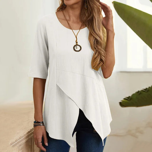 Classic Ladies Simple Retro Top - Luxivelle