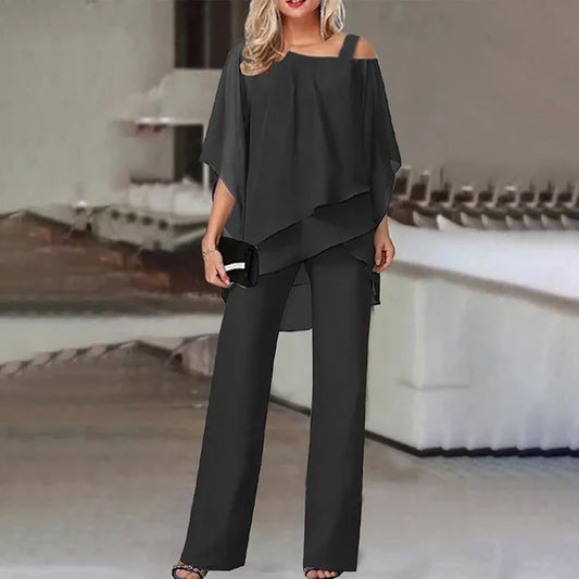Barbara | Two Piece Pants Set - Comfortable Fabric-1