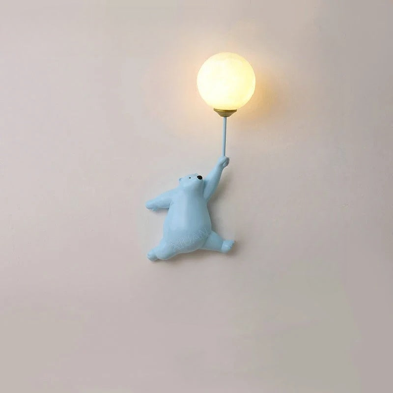 Colorful Kids Night Lamp with 3D Moon Shape