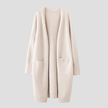 Cashmere Cardigan For Women with long open front 0