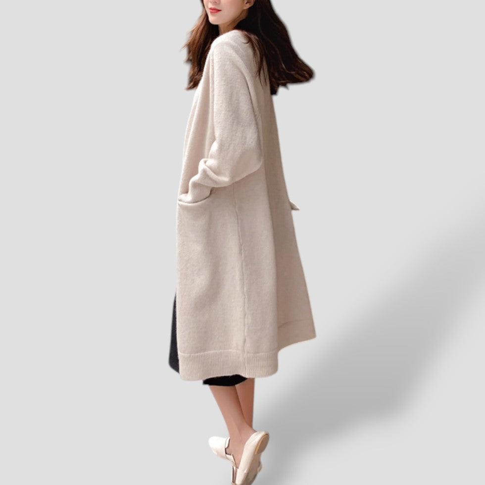 Cashmere Cardigan For Women with long open front 1