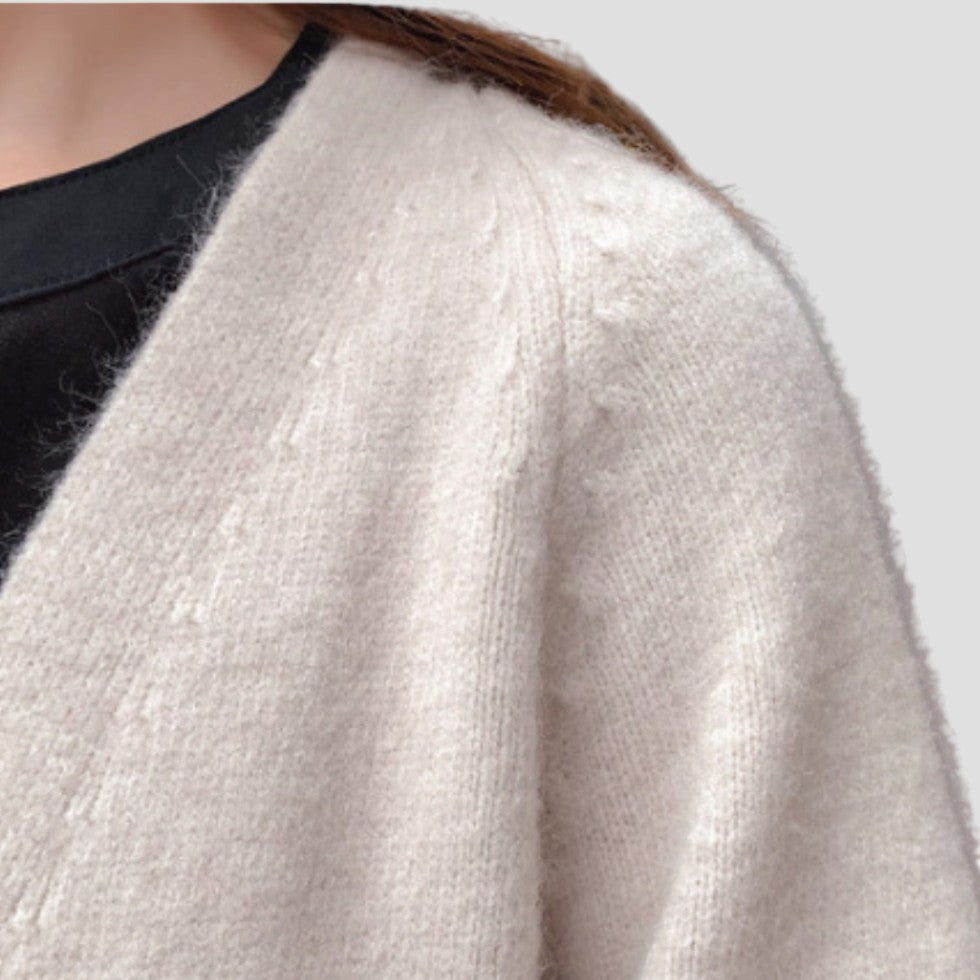 Cashmere Cardigan For Women with long open front 3