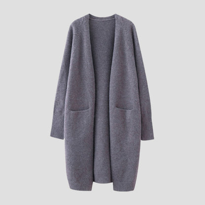 Cashmere Cardigan For Women with long open front 7