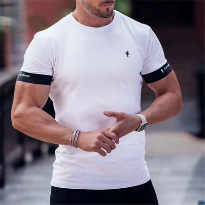 Casual Breathable Mens Short Tee Shirt
