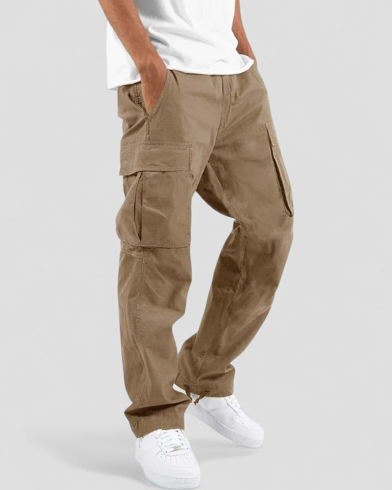 Casual Cotton Cargo Trousers for Men with Multiple Pockets 1