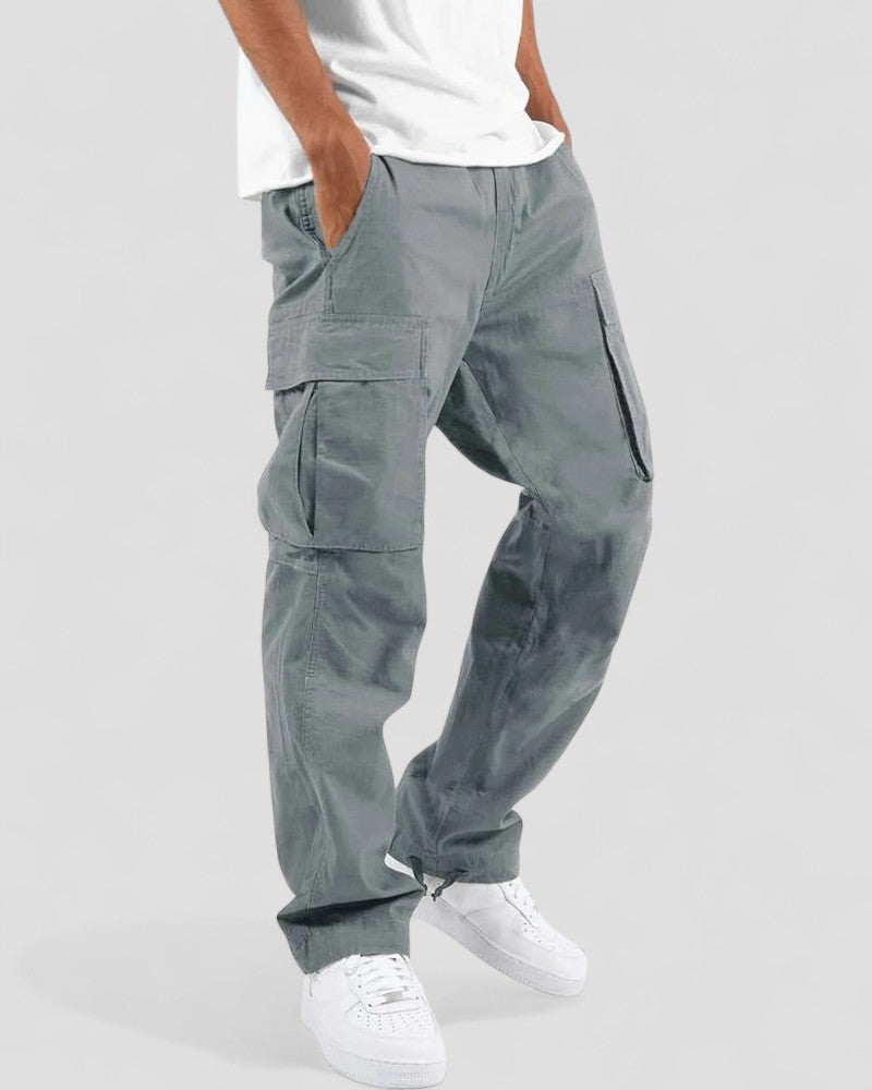 Casual Cotton Cargo Trousers for Men with Multiple Pockets 2