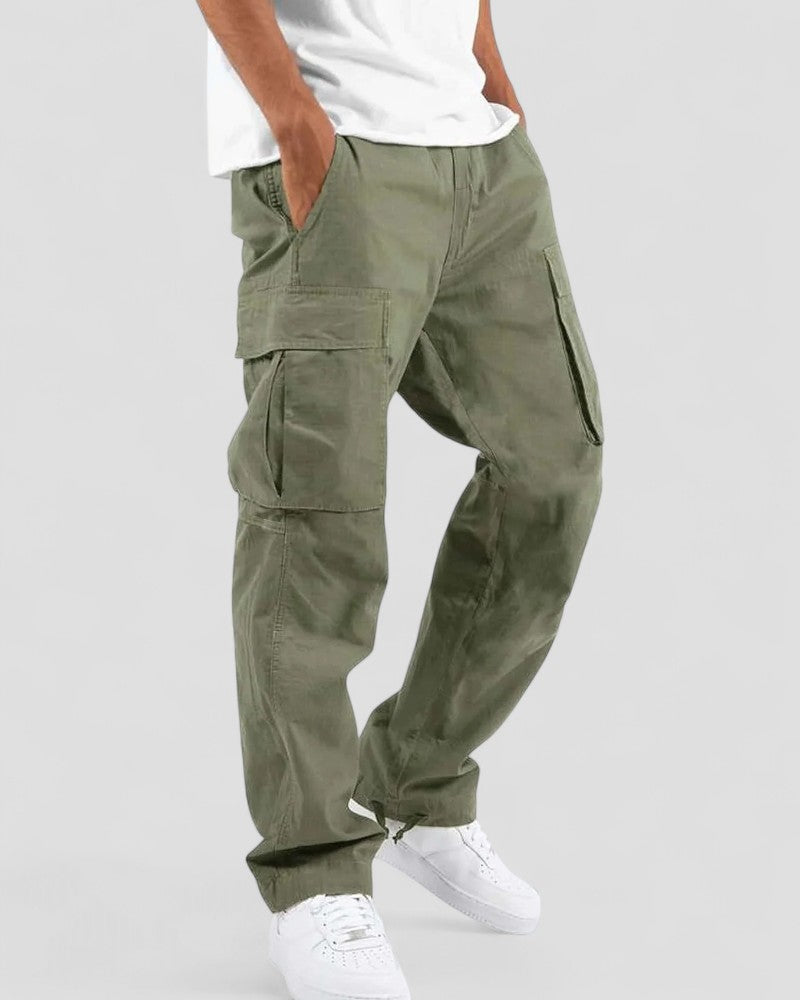 Casual Cotton Cargo Trousers for Men with Multiple Pockets 3