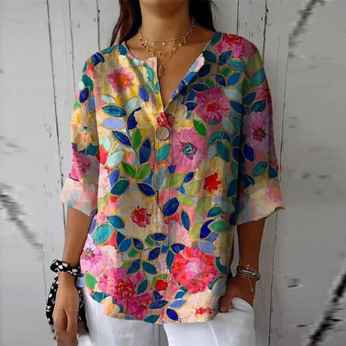 Sabine | Classic Long Sleeve Summer Cotton Blouse