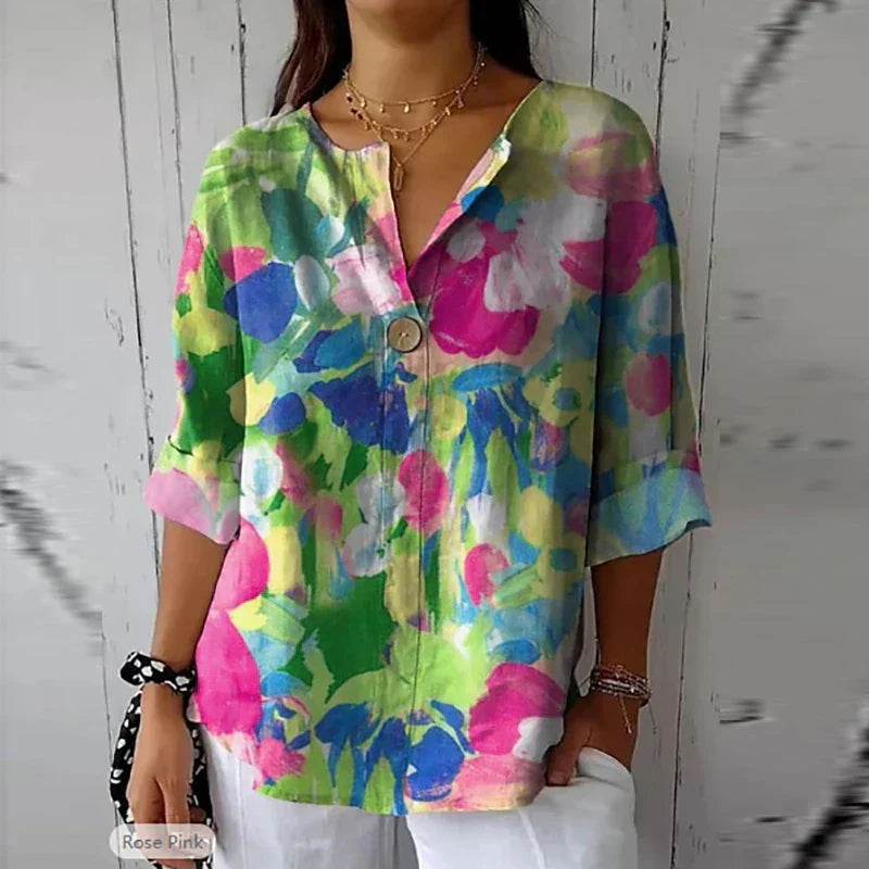 Sabine | Classic Long Sleeve Summer Cotton Blouse