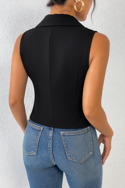 Fitted Sleeveless Gilet Vest
