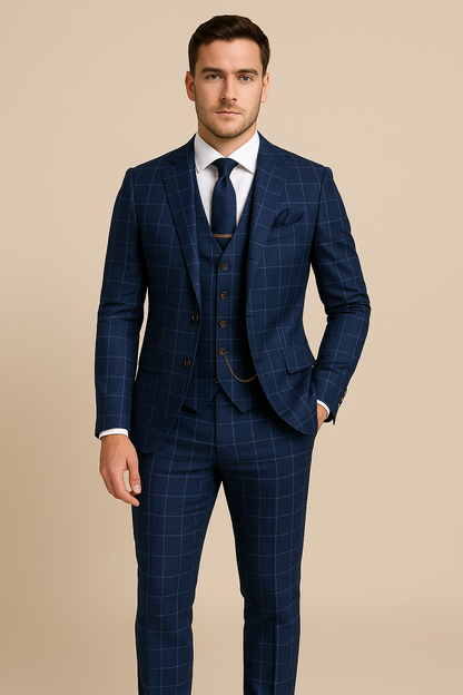Lightweight Grey 3-Piece Summer Business Suit - Luxivelle
