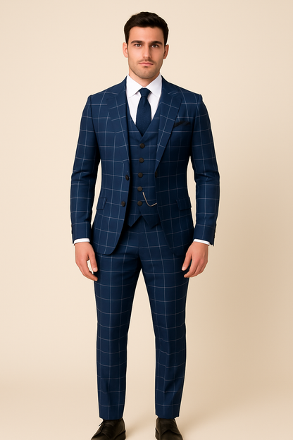 Lightweight Grey 3-Piece Summer Business Suit