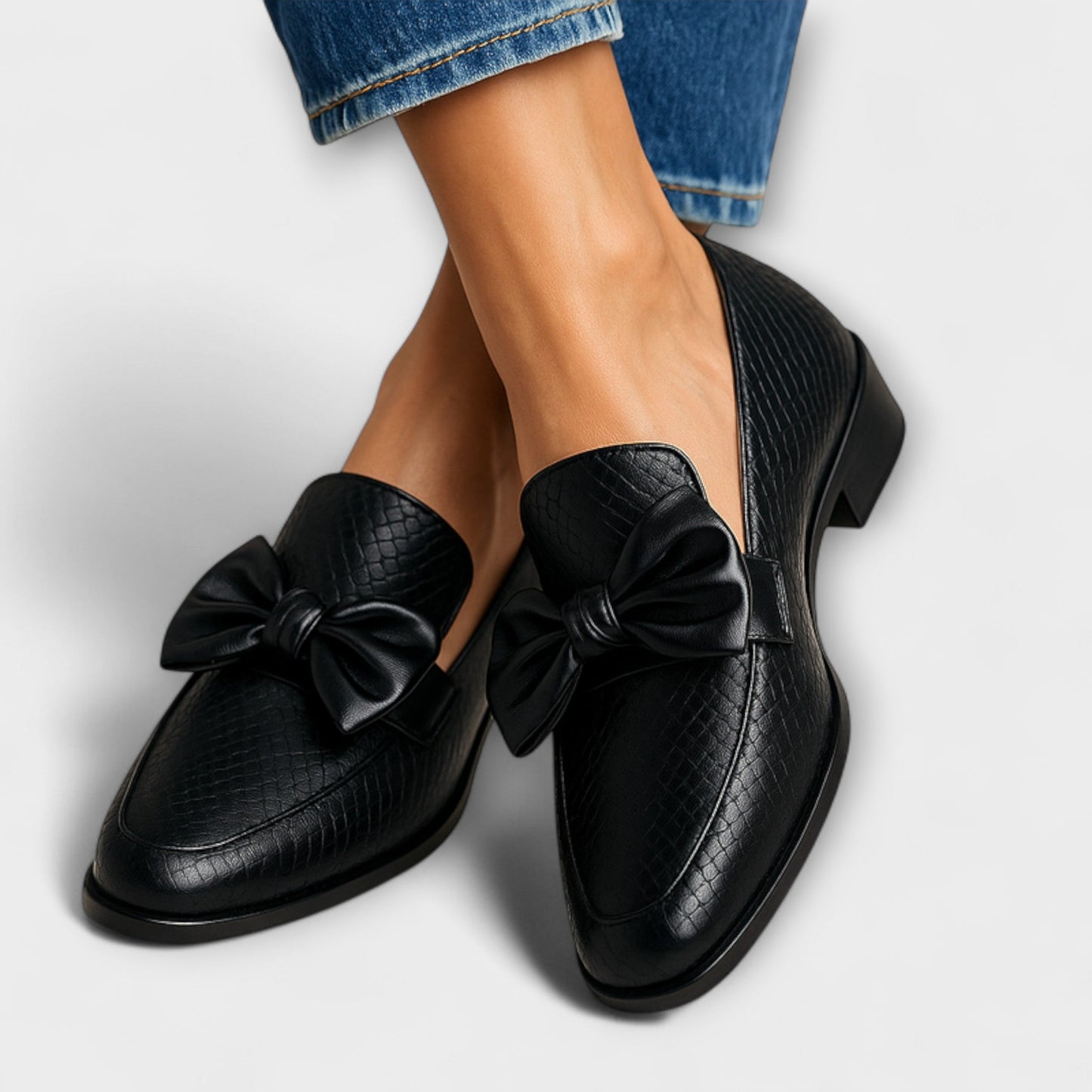 Chic Ribbon Detail Loafers - Luxivelle