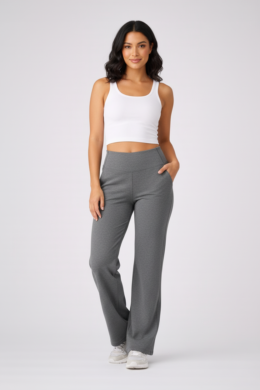 Slimming High Waisted Wide Leg Pants - Luxivelle