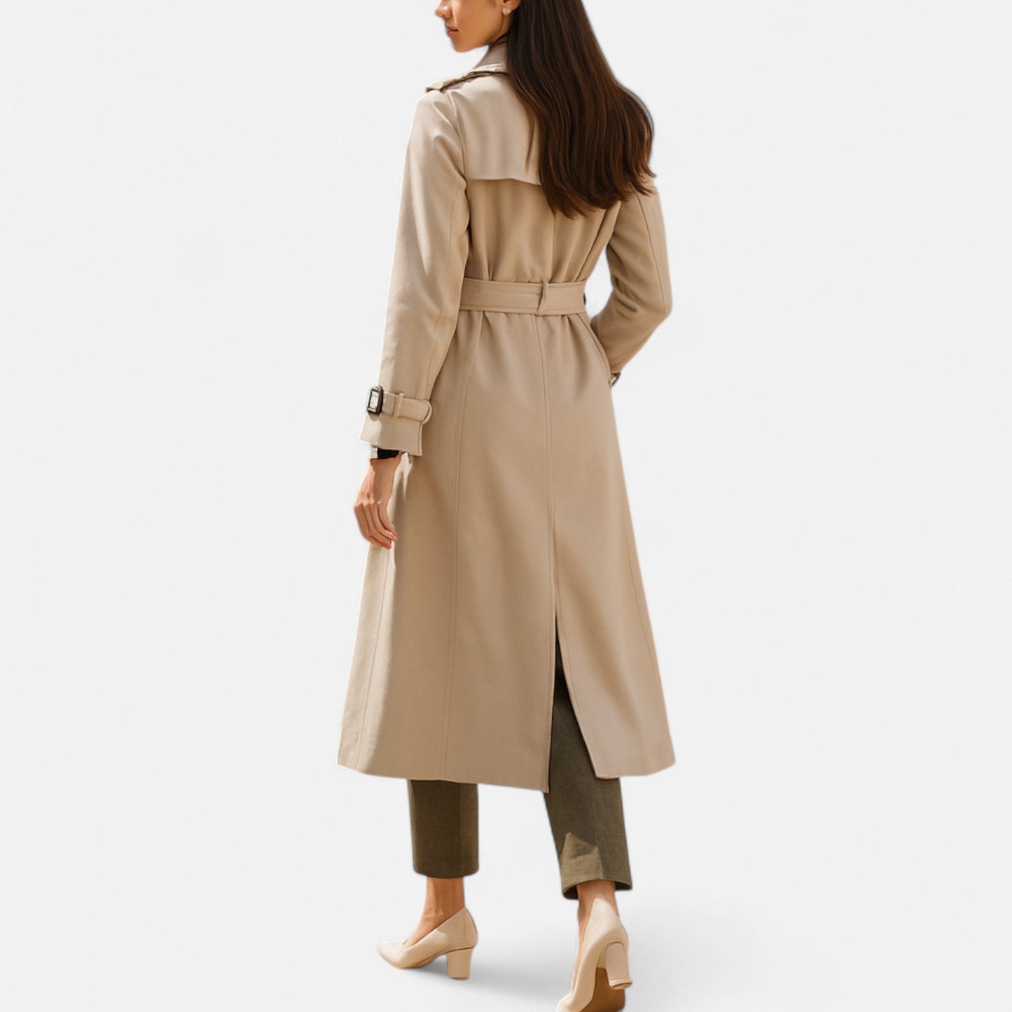Ladies Long Waterproof Trench Coat