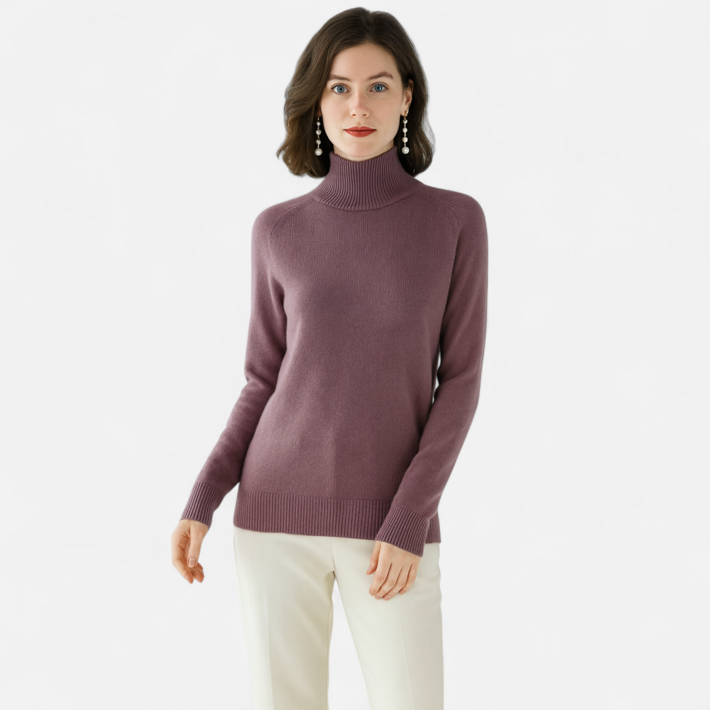 Soft Women's Crew Neck Cashmere Sweater
