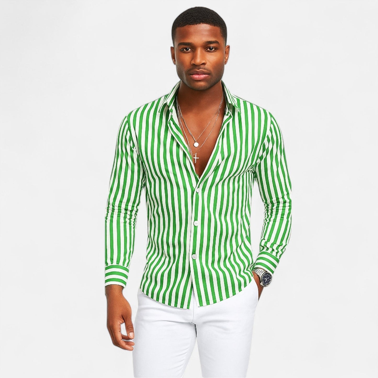 Men's Lightweight Pastel Cotton Shirt Casual Summer Top