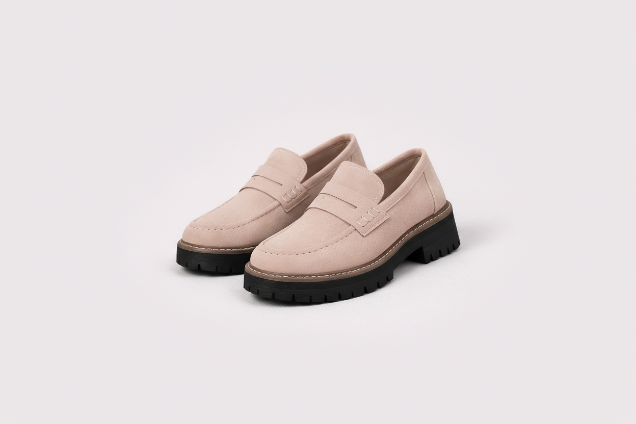 Comfortable Chunky Slip On Loafers - Luxivelle
