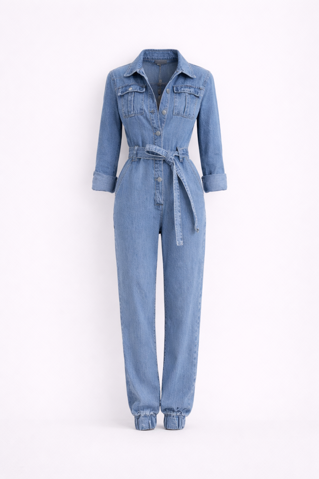 Trendy Blue Jean Work Jumpsuit