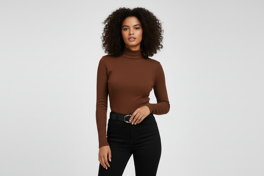 Women's Classic Cozy Turtleneck Sweater Top - Luxivelle