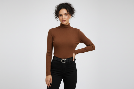 Classic Fall Turtleneck Sweater Top - Luxivelle