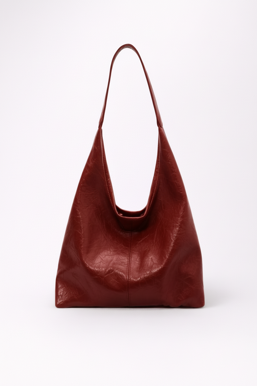 Ela - Classic Leather Shoulder Handbag - Luxivelle