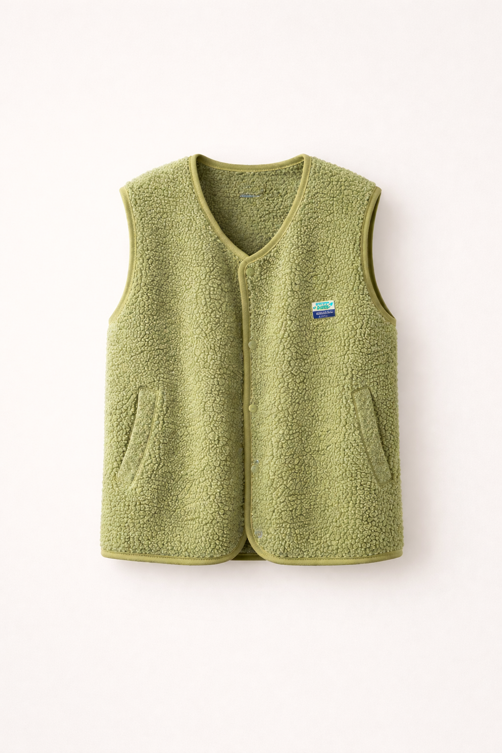 Green Fuzzy Teddy Gilet