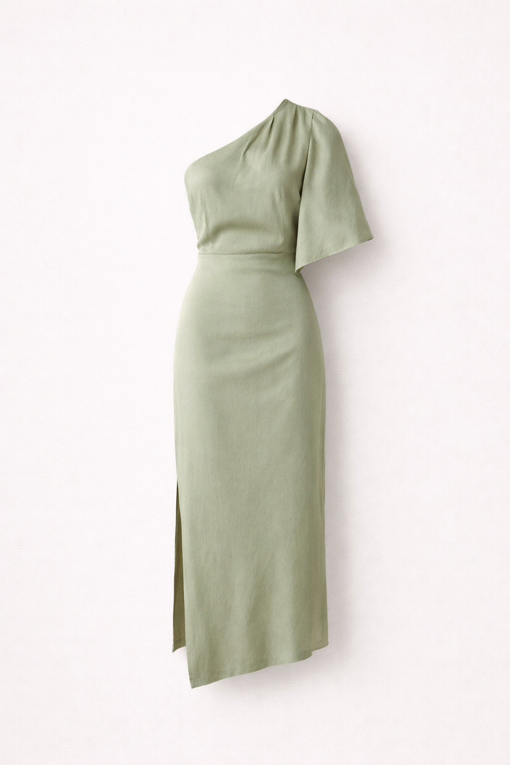 Elegant Asymmetrical Satin Gown