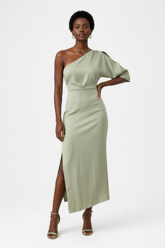 Chic Asymmetrical Evening Gown - Luxivelle