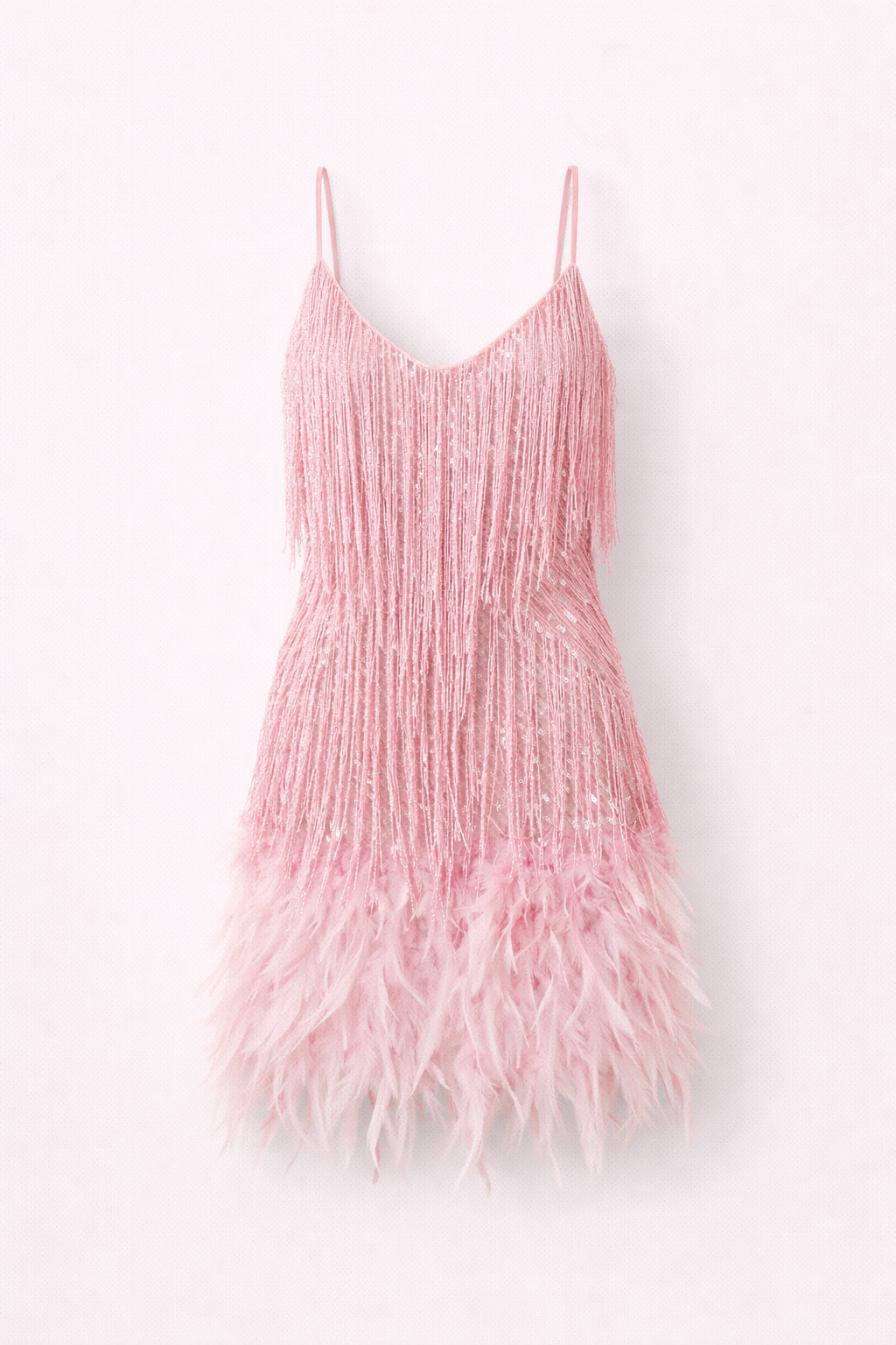 Elegant Long Fringe Evening Dress