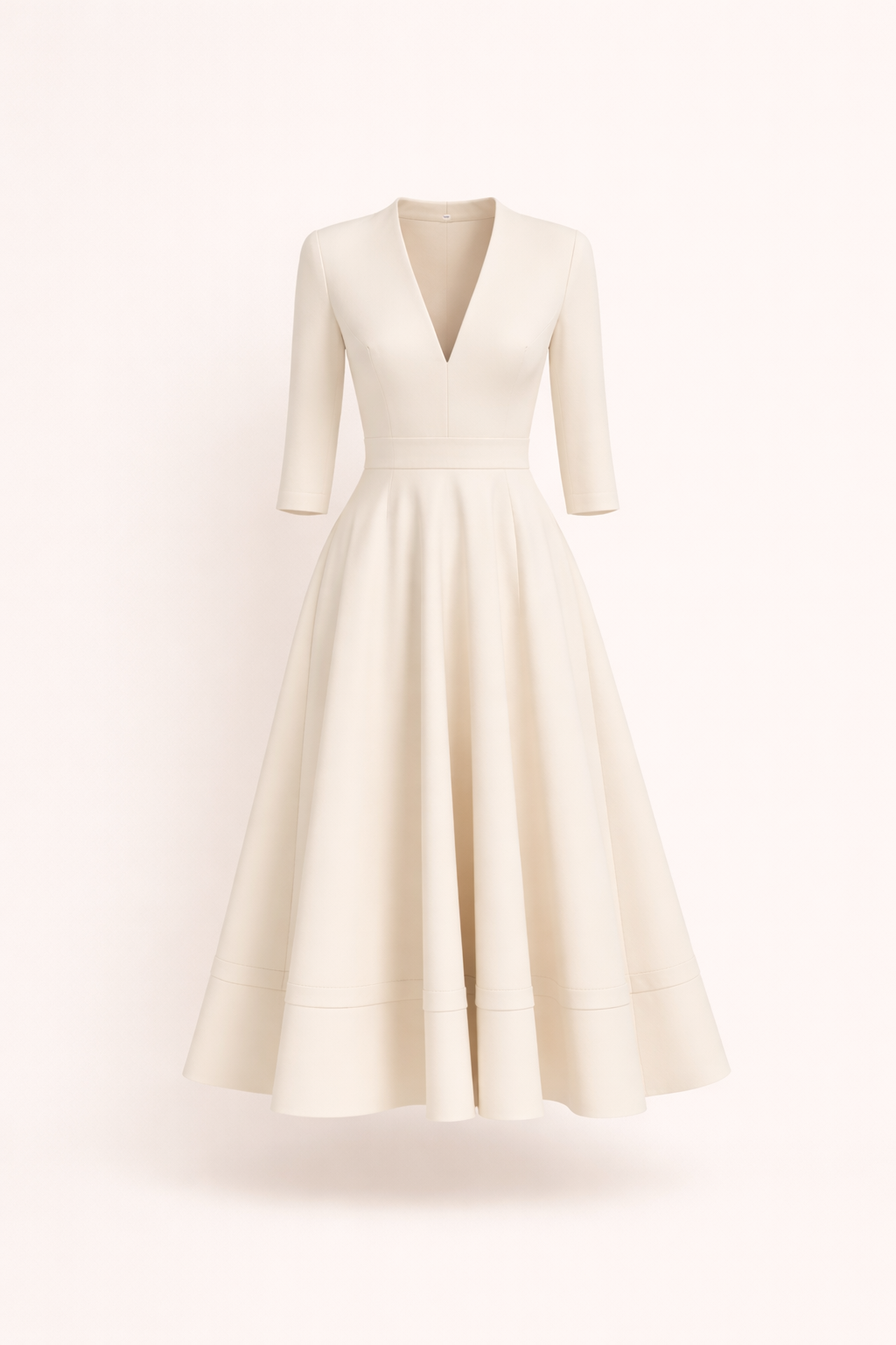 Chic V-Neck Midi Dress for Women