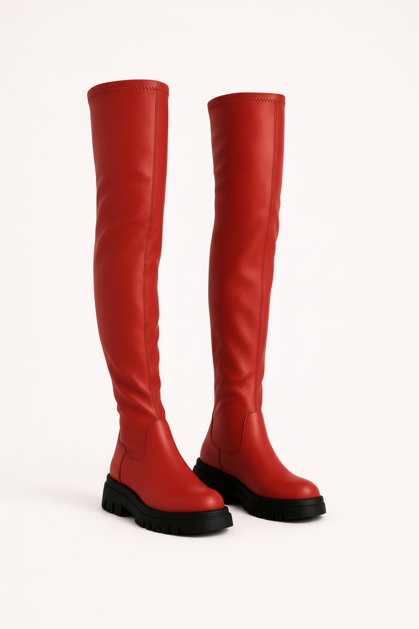 Trendy High Heel Over Knee Boots - Luxivelle