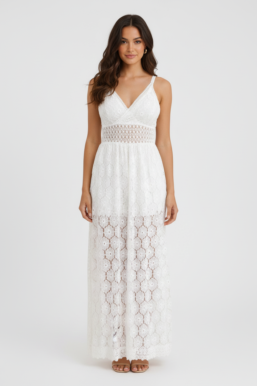 Elegant Floral Long Dress - Luxivelle