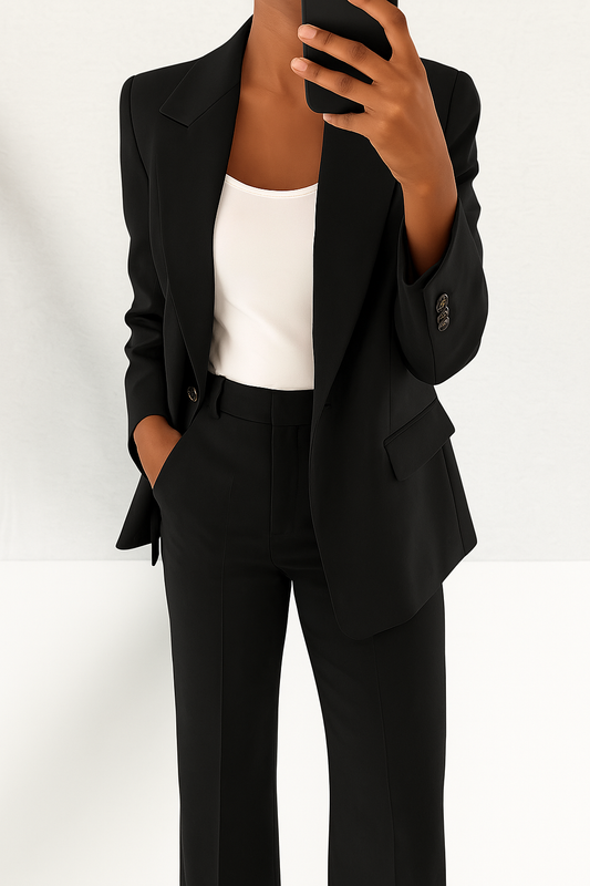 Classic Women's Two Piece Suit with Jacket and Trousers - Luxivelle
